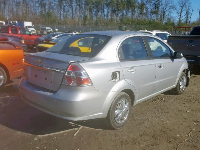 KL1TD5DE8BB185210 - 2011 CHEVROLET AVEO LS SILVER photo 4