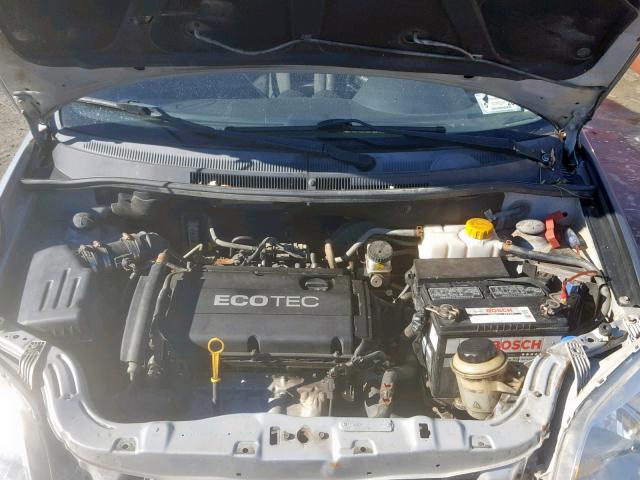 KL1TD5DE8BB185210 - 2011 CHEVROLET AVEO LS SILVER photo 7