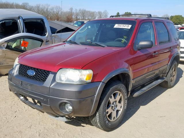 1FMYU93125KB62722 - 2005 FORD ESCAPE XLT RED photo 2