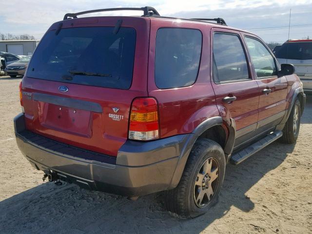 1FMYU93125KB62722 - 2005 FORD ESCAPE XLT RED photo 4