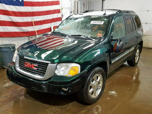 1GKDT13S242383515 - 2004 GMC ENVOY GREEN photo 2