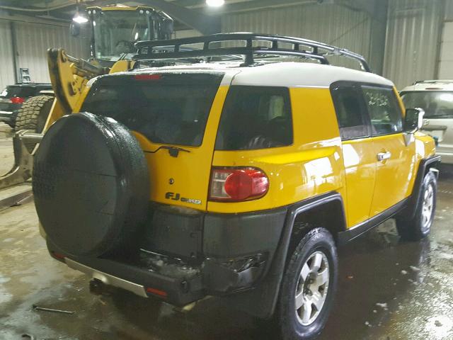 JTEBU11F870060071 - 2007 TOYOTA FJ CRUISER YELLOW photo 4