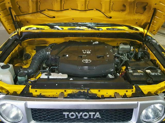 JTEBU11F870060071 - 2007 TOYOTA FJ CRUISER YELLOW photo 7