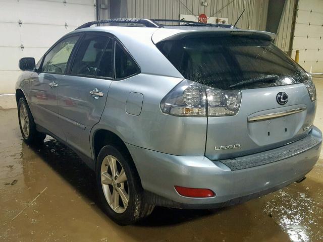 JTJHW31U682049169 - 2008 LEXUS RX 400H BLUE photo 3