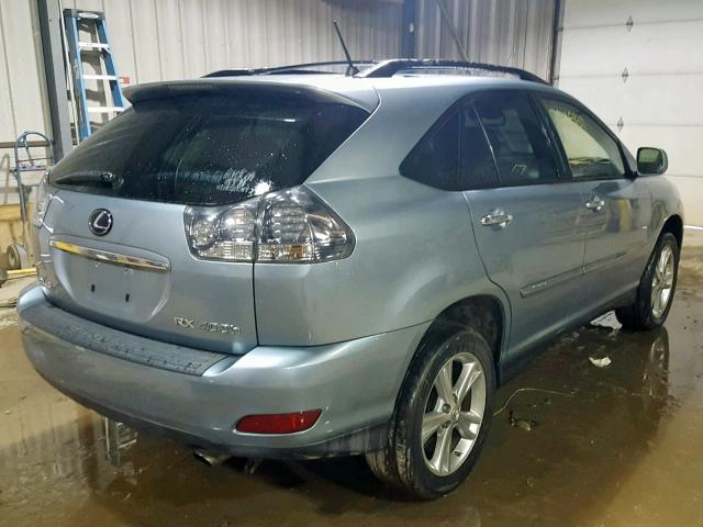 JTJHW31U682049169 - 2008 LEXUS RX 400H BLUE photo 4