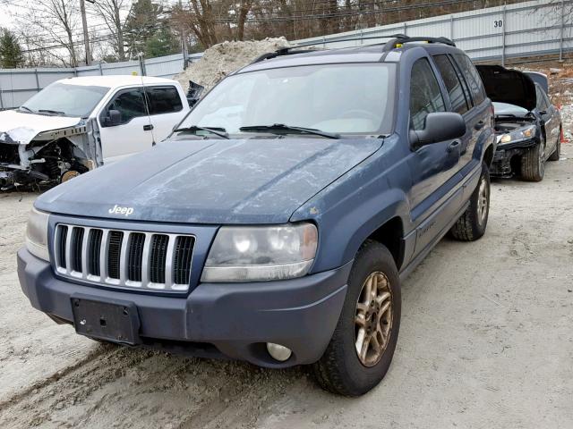 1J4GW48S74C338777 - 2004 JEEP GRAND CHER BLUE photo 2