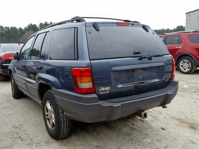 1J4GW48S74C338777 - 2004 JEEP GRAND CHER BLUE photo 3