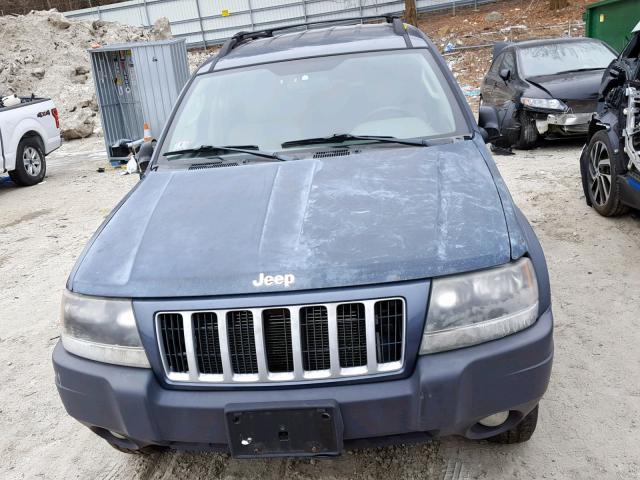 1J4GW48S74C338777 - 2004 JEEP GRAND CHER BLUE photo 9