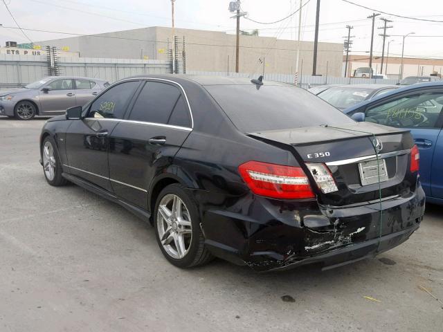 WDDHF5KB9CA550010 - 2012 MERCEDES-BENZ E 350 BLACK photo 3