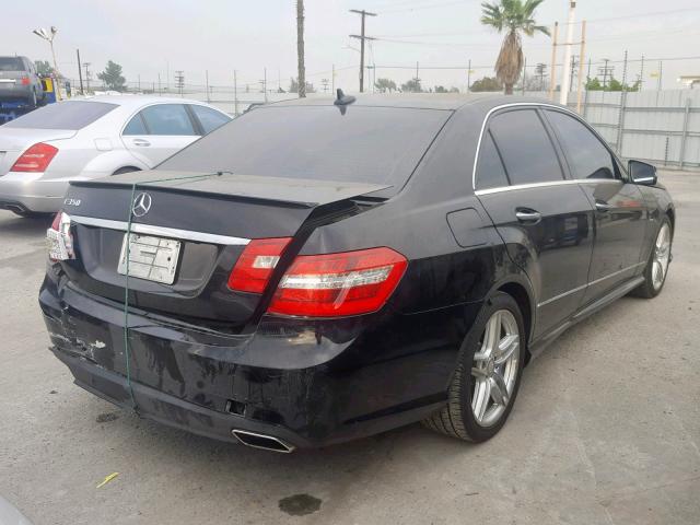 WDDHF5KB9CA550010 - 2012 MERCEDES-BENZ E 350 BLACK photo 4