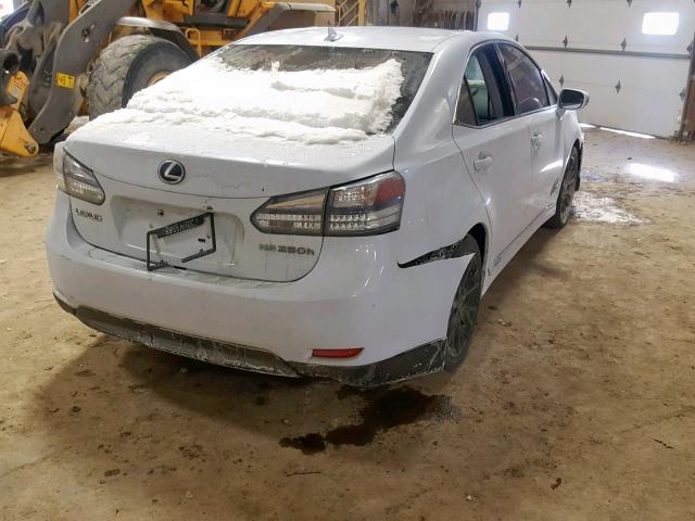 JTHBB1BA1A2002598 - 2010 LEXUS HS 250H WHITE photo 4