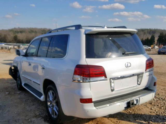 JTJHY7AX5F4165413 - 2015 LEXUS LX 570 WHITE photo 3