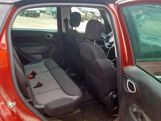 ZFBCFADH8FZ033370 - 2015 FIAT 500L TREKK MAROON photo 6