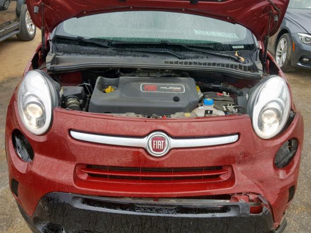 ZFBCFADH8FZ033370 - 2015 FIAT 500L TREKK MAROON photo 7