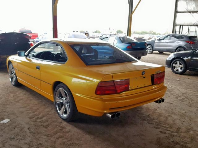 WBAEG2311MCB73452 - 1991 BMW 850 I AUTO YELLOW photo 3