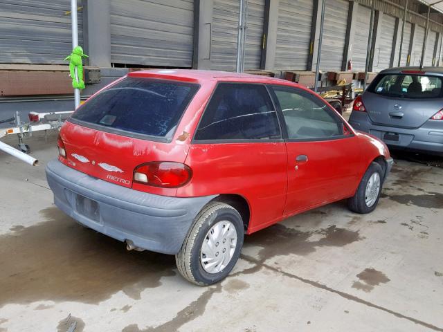 2C1MR2260V6725808 - 1997 GEO METRO RED photo 4