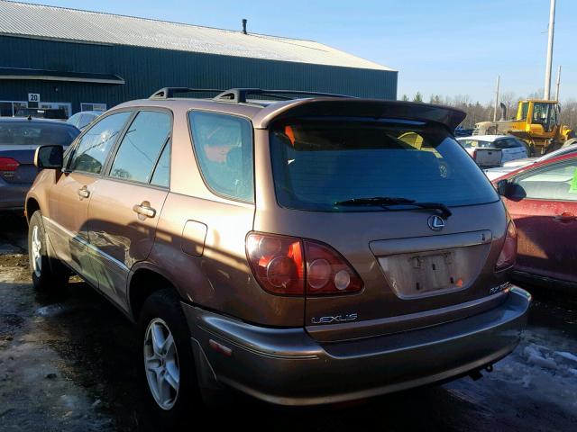 JT6HF10U1X0067301 - 1999 LEXUS RX 300 GOLD photo 3