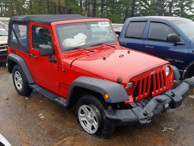 1C4AJWAG5DL672012 - 2013 JEEP WRANGLER S RED photo 1