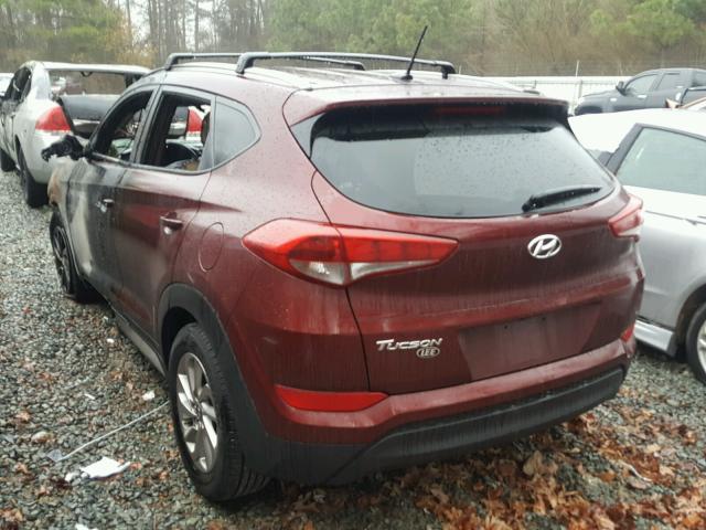 KM8J33A43HU393118 - 2017 HYUNDAI TUCSON LIM MAROON photo 3