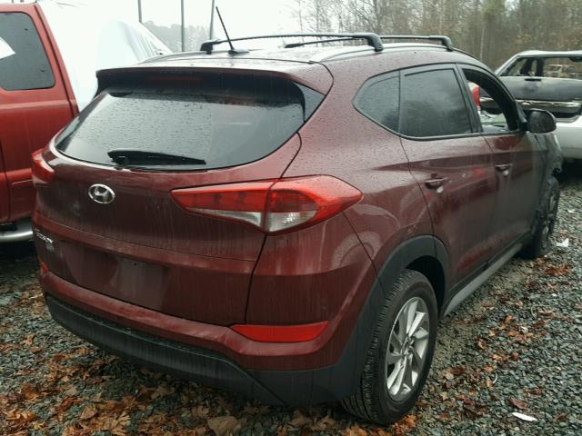 KM8J33A43HU393118 - 2017 HYUNDAI TUCSON LIM MAROON photo 4