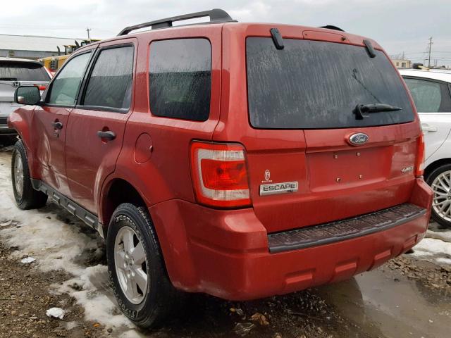 1FMCU93GX9KA38380 - 2009 FORD ESCAPE XLT RED photo 3