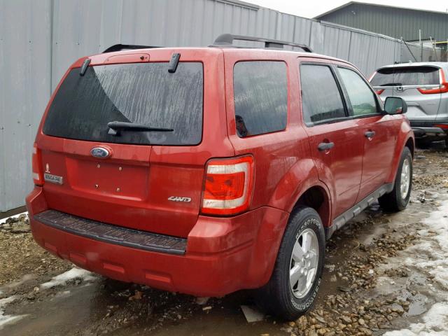 1FMCU93GX9KA38380 - 2009 FORD ESCAPE XLT RED photo 4