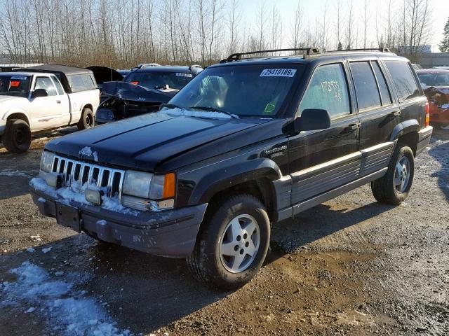 1J4GZ58S0SC564914 - 1995 JEEP GRAND CHER BLACK photo 2