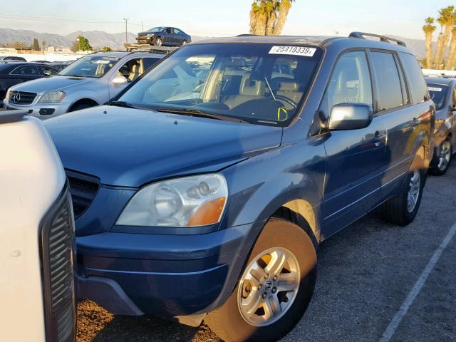 2HKYF18585H549785 - 2005 HONDA PILOT EXL GRAY photo 2