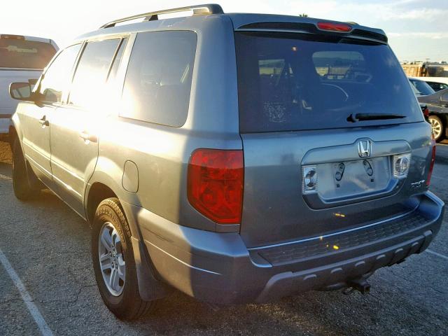 2HKYF18585H549785 - 2005 HONDA PILOT EXL GRAY photo 3