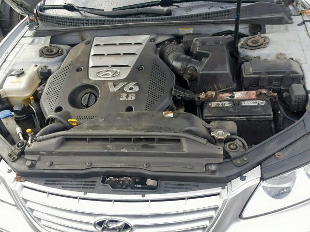 KMHFC46F98A290518 - 2008 HYUNDAI AZERA SE SILVER photo 7