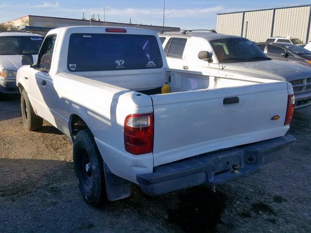 1FTYR10D93PB76459 - 2003 FORD RANGER WHITE photo 3