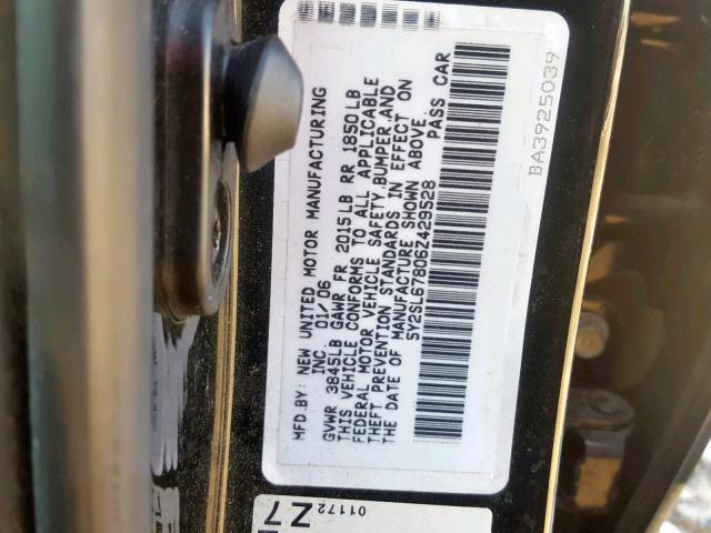 5Y2SL67806Z429528 - 2006 PONTIAC VIBE BLACK photo 10