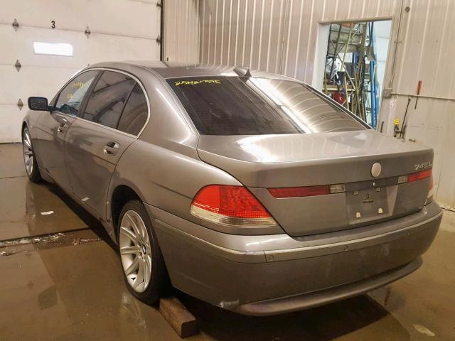 WBAGN63494DS49314 - 2004 BMW 745 LI GRAY photo 3