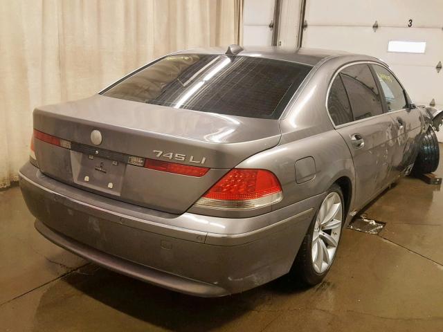 WBAGN63494DS49314 - 2004 BMW 745 LI GRAY photo 4