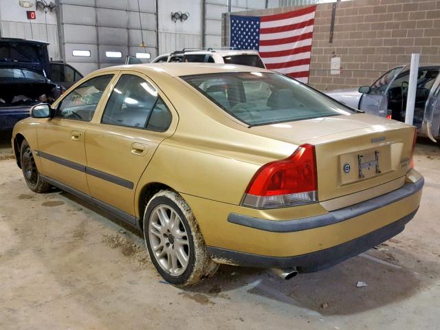 YV1RS58D122102267 - 2002 VOLVO S60 2.4T GOLD photo 3