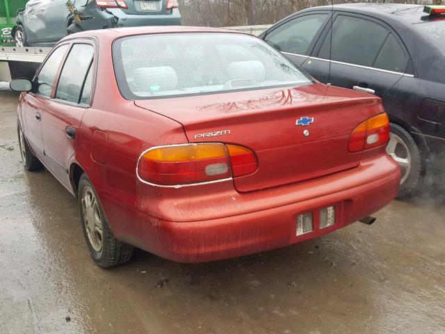 1Y1SK52811Z418630 - 2001 CHEVROLET GEO PRIZM RED photo 3