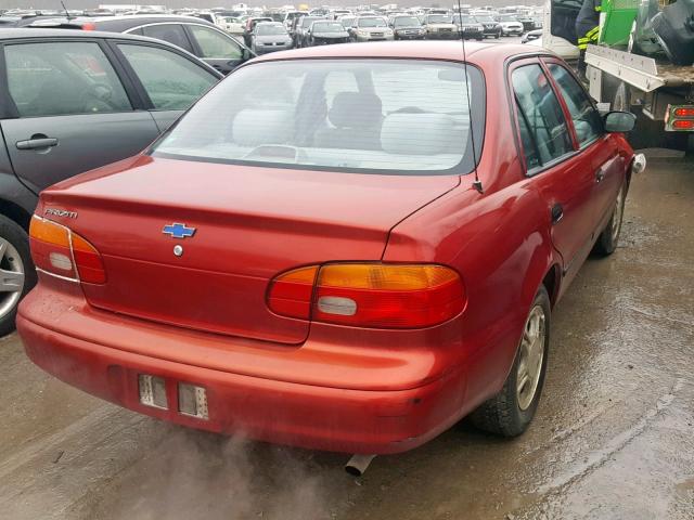 1Y1SK52811Z418630 - 2001 CHEVROLET GEO PRIZM RED photo 4