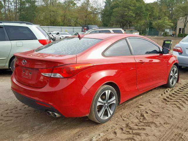 KMHDH6AE4DU009804 - 2013 HYUNDAI ELANTRA CO RED photo 4