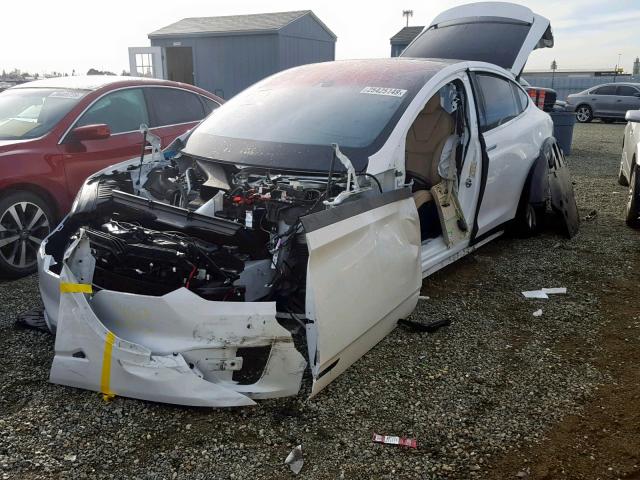 5YJXCAE24GF006921 - 2016 TESLA MODEL X WHITE photo 2