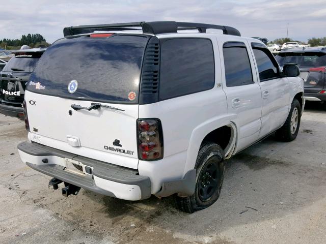 1GNEK13Z54R158746 - 2004 CHEVROLET TAHOE K150 WHITE photo 4