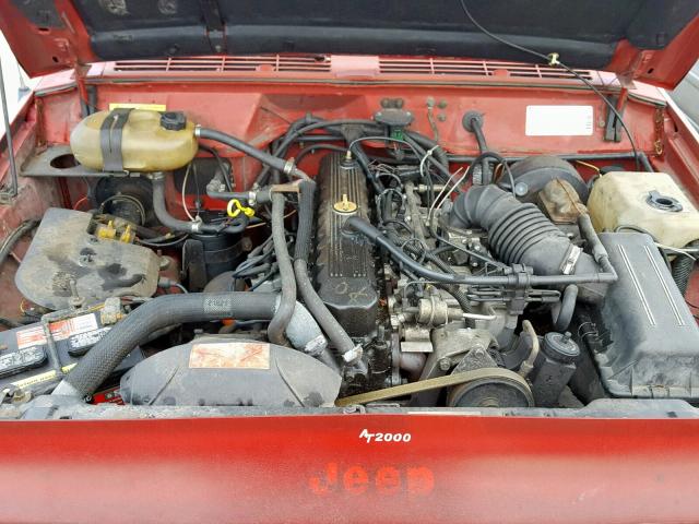 1J7FT66LXKL627700 - 1989 JEEP COMANCHE E RED photo 7