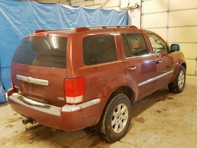 1A8HW58P77F543863 - 2007 CHRYSLER ASPEN LIMI RED photo 4