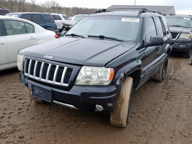 1J4GW48S44C238197 - 2004 JEEP GRAND CHER BLACK photo 2