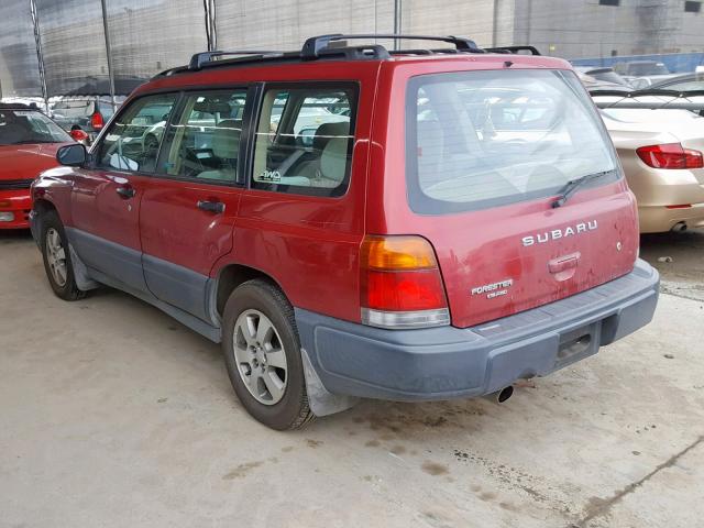 JF1SF6352WH768502 - 1998 SUBARU FORESTER L RED photo 3