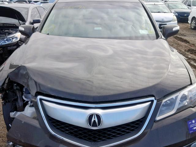 5J8TB4H52FL014375 - 2015 ACURA RDX TECHNO GRAY photo 7