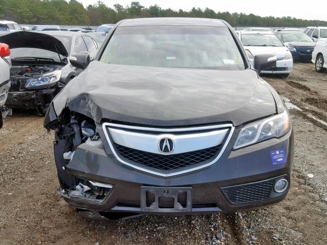 5J8TB4H52FL014375 - 2015 ACURA RDX TECHNO GRAY photo 9