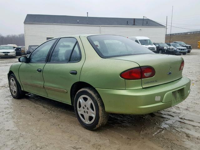 1G1JF524327247709 - 2002 CHEVROLET CAVALIER L GREEN photo 3