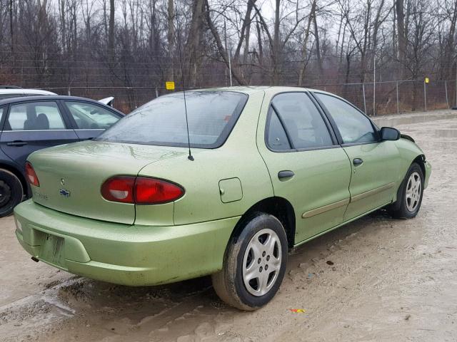 1G1JF524327247709 - 2002 CHEVROLET CAVALIER L GREEN photo 4