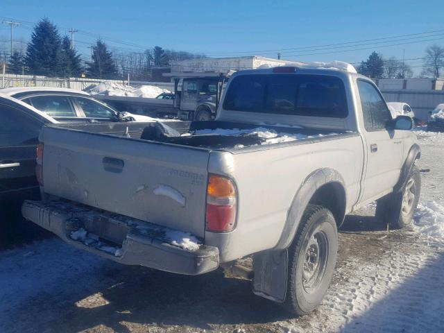 5TEPM62N21Z867433 - 2001 TOYOTA TACOMA SILVER photo 4