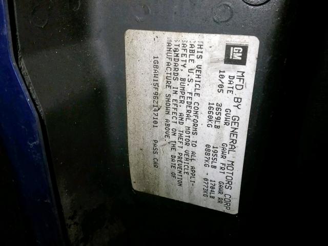 1G8AW15F96Z147101 - 2006 SATURN ION LEVEL BLUE photo 10